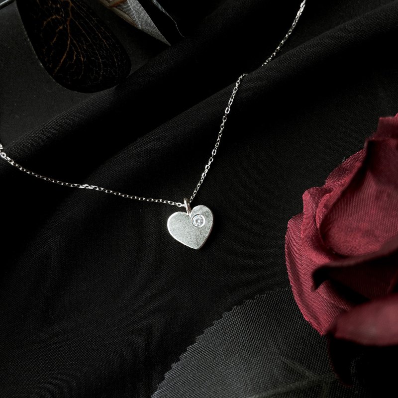 【Belongs to You】925 Sterling Silver• Diamonds• Sterling Silver Necklace• Valentine's Day• Custom Made - สร้อยคอ - เงินแท้ สีเงิน