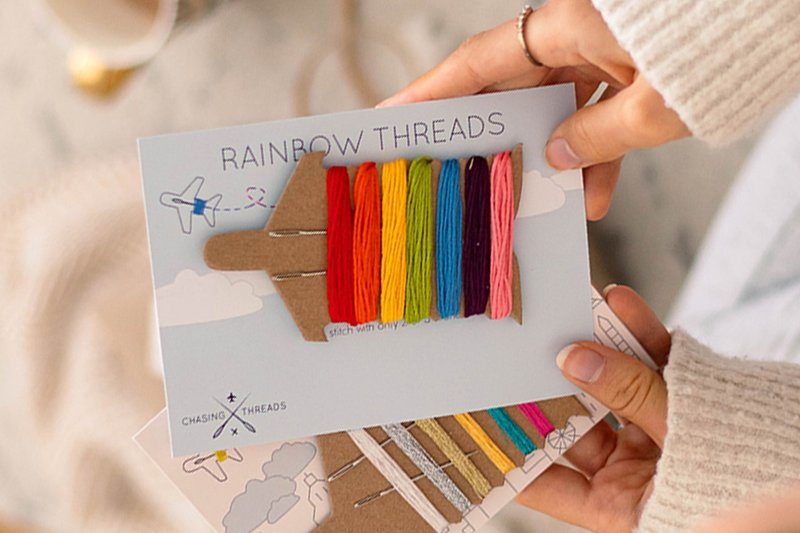 RAINBOW THREADS - ที่เก็บพาสปอร์ต - ผ้าฝ้าย/ผ้าลินิน หลากหลายสี