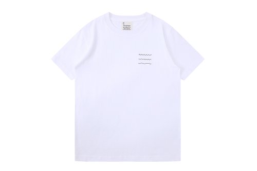 Incense harbour Incense Harbour 美國純棉 海浪圖案 無縫白T-shirt T恤