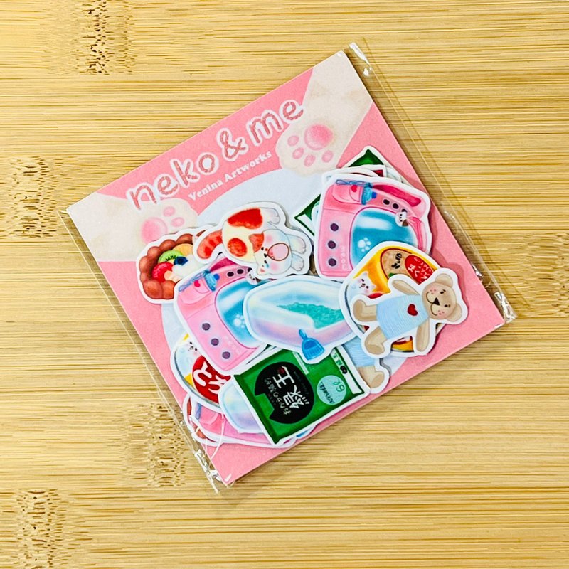 Vanilla Neko & Me Cat Sticker Pack B - Stickers - Paper Multicolor