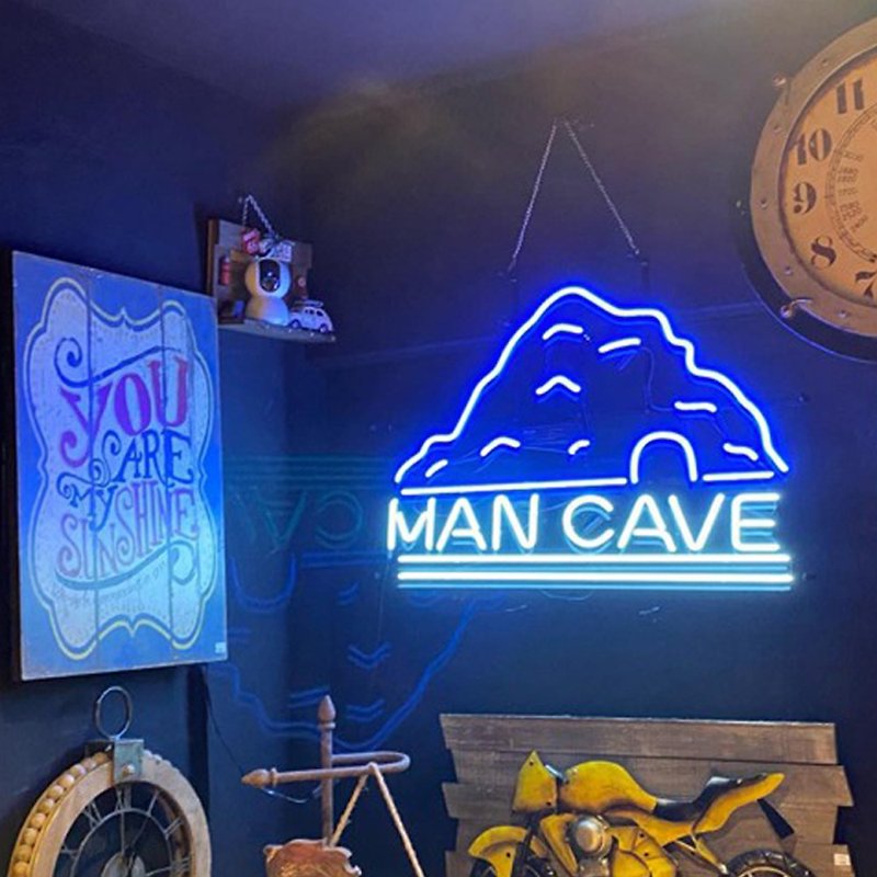 MAN CAVE Neon Sign Light - Items for Display - Acrylic Transparent