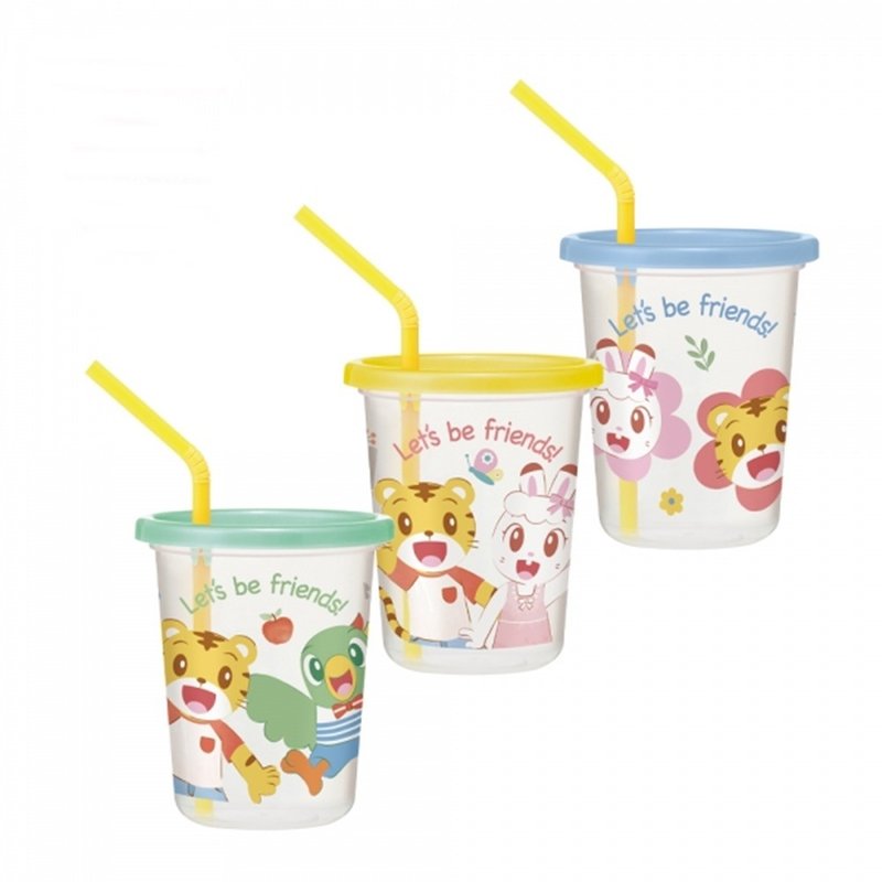 Skater-Japanese 3-cup water cup (320ml) Qiaohu Friends - Children's Tablewear - Plastic 