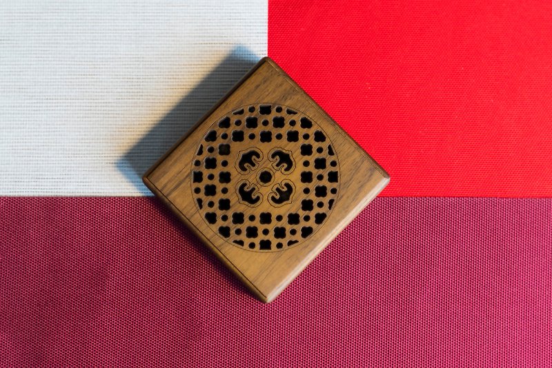 Yongdetang-Thai teak square box new ring incense holder - Fragrances - Wood Brown