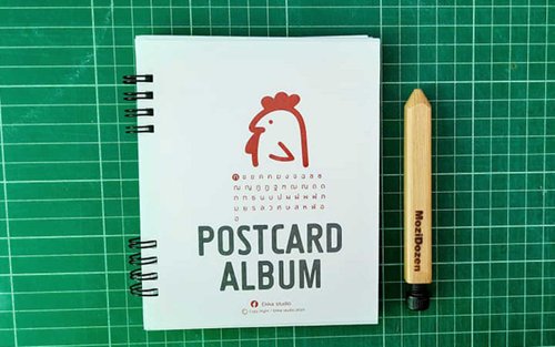 12 Thai alphabets Postcard album ,Compact size,