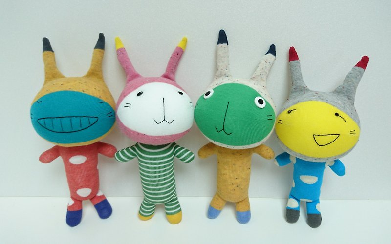 Alien rabbit / doll / sock doll / rabbit - Stuffed Dolls & Figurines - Cotton & Hemp 