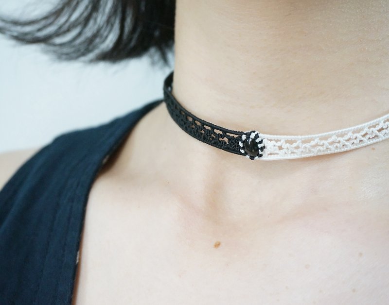 | MC | Natural Star Stone cool choker necklace - สร้อยคอ - เครื่องเพชรพลอย 