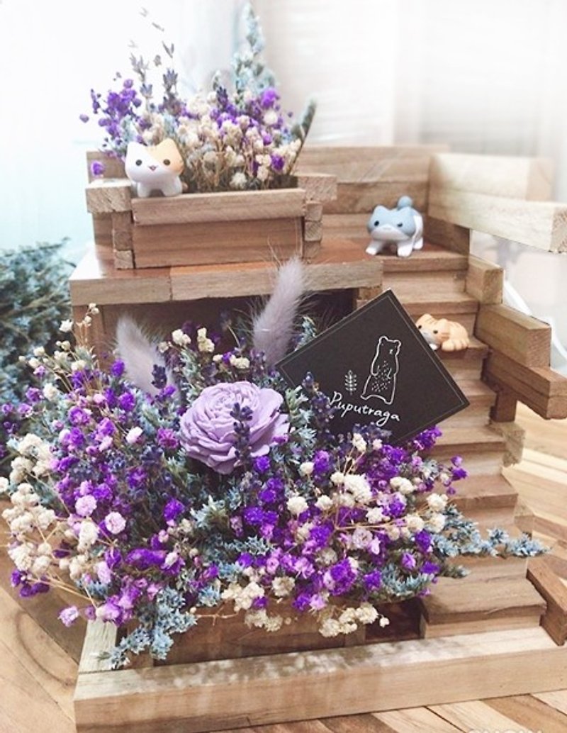 / Puputraga / Customized Dry Flowers / Birthday Valentine 's Day - Items for Display - Plants & Flowers Purple