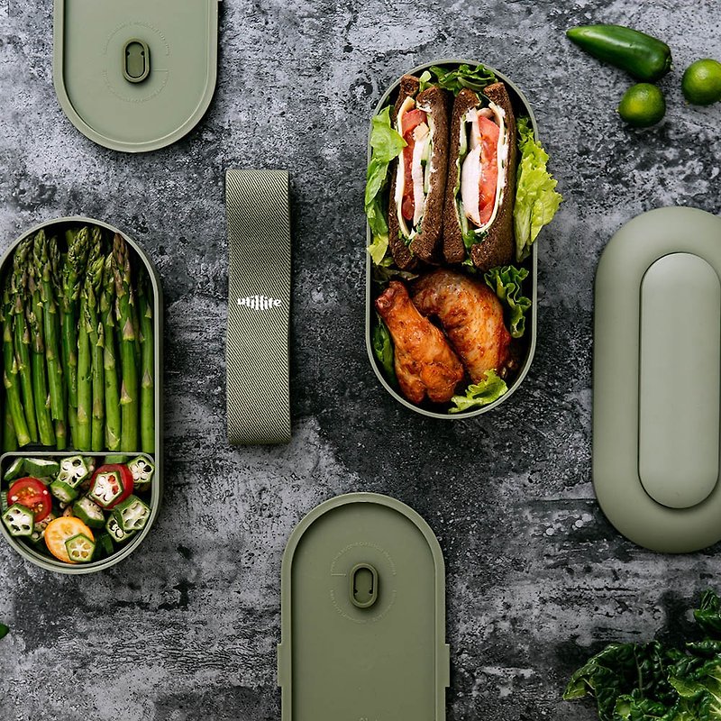 Utillife | Lightweight double-layer lunch box - กล่องข้าว - วัสดุอื่นๆ หลากหลายสี