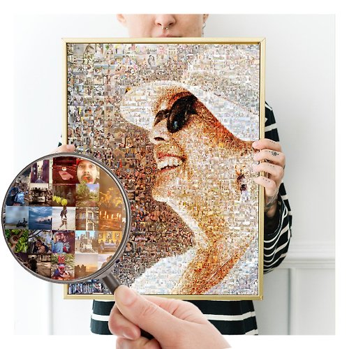 Atelier Mosaics Anniversary collage, Unique photo gift collage, Photo collage, Photo mosaic