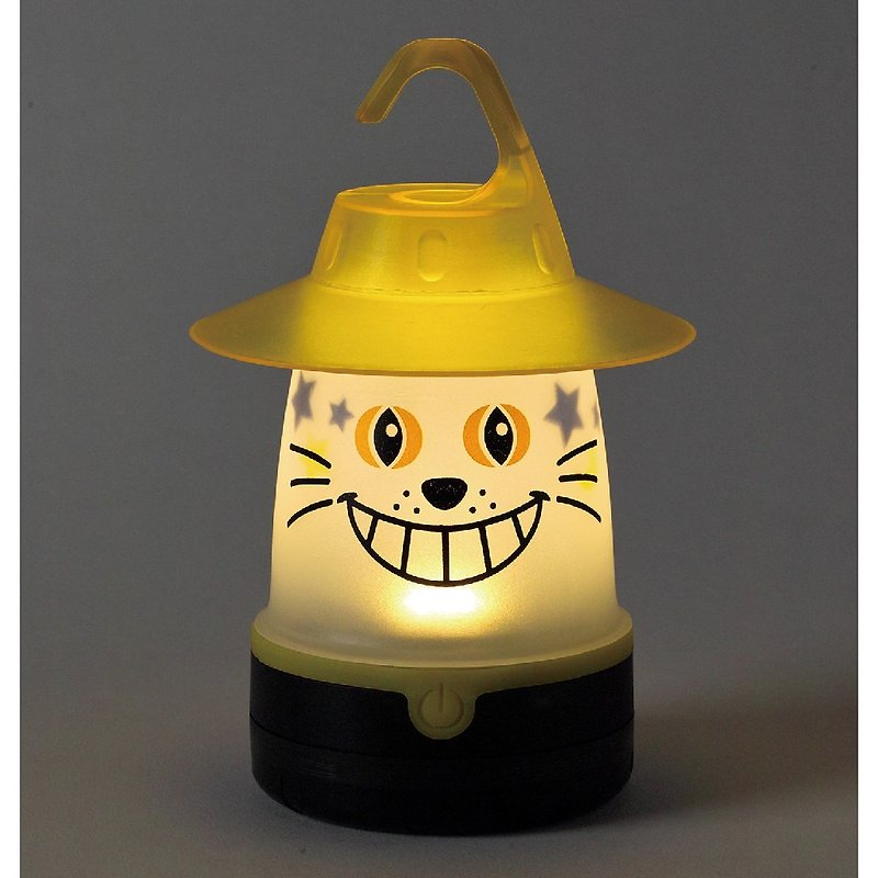 【SPICE】Japanese Outdoor/Indoor Smile LED Hanging Lamp (Camping Lamp) - Yellow Cat - Lighting - Other Materials Multicolor