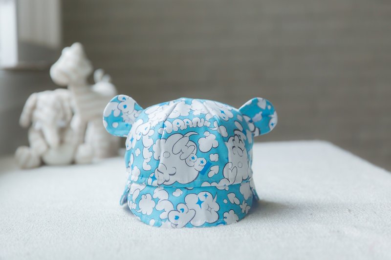 (春季特惠)手工小熊帽- 藍色爆米花 - 其他 - 棉．麻 藍色