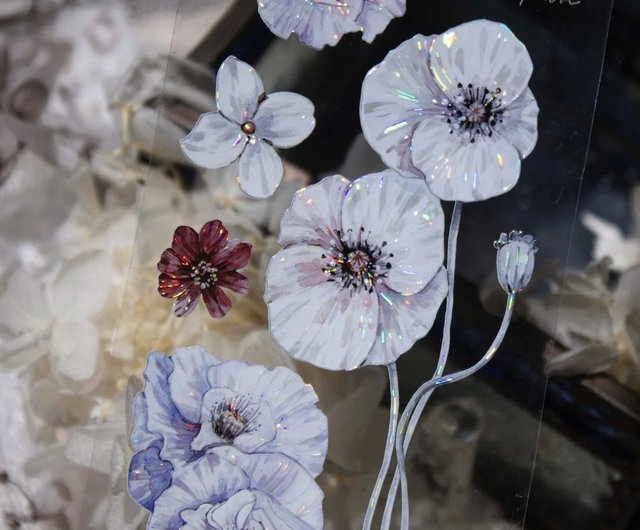 切売 755☆ 海外 マスキングテープ マステ PET 装飾 花 贝壳光