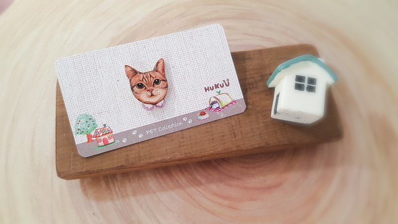 | Hand-painted Pet Series | Tabby Cat Small Badge - เข็มกลัด - วัสดุอื่นๆ 