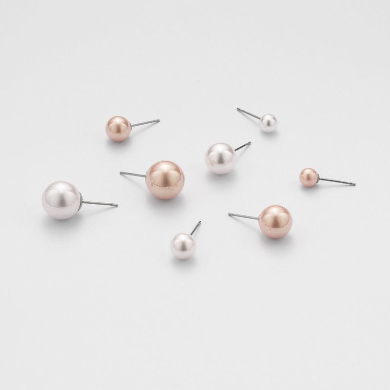 Everyday pearl earrings (Ear pin) - Earrings & Clip-ons - Other Materials 