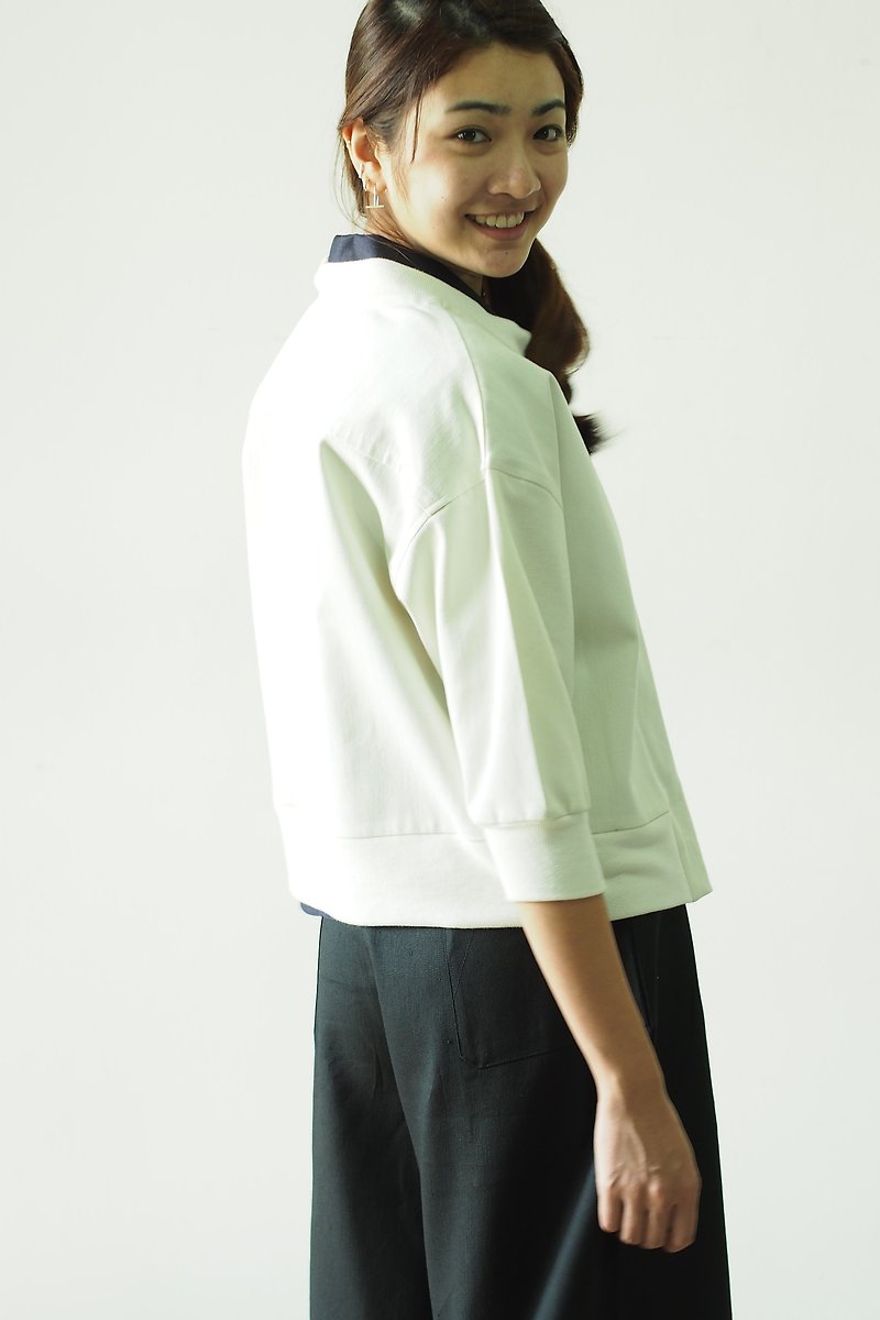 Mani Mina White Bomber - Women's Casual & Functional Jackets - Cotton & Hemp 