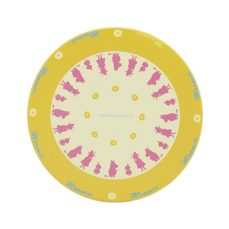 Moomin 噜噜 米 Authorization-Suction Coaster-[Kaleidoscope] (Round / Square) - ที่รองแก้ว - ดินเผา สีเหลือง