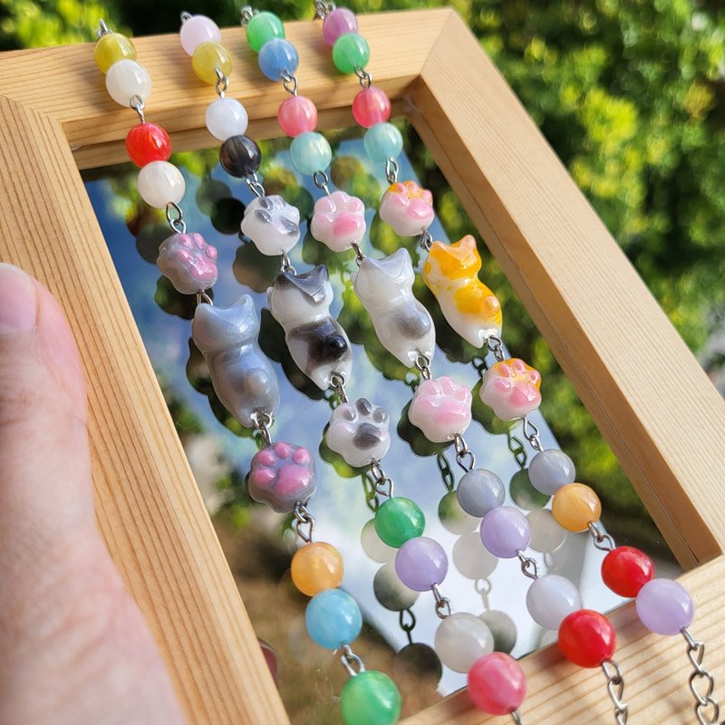 喵喵糖果串手練.B - 手鍊/手環 - 樹脂 