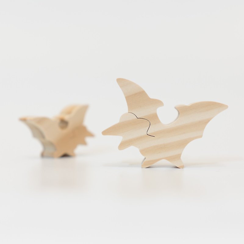 wagaZOO thick cut modeling building blocks dinosaur series - pterodactyl - Items for Display - Wood Khaki