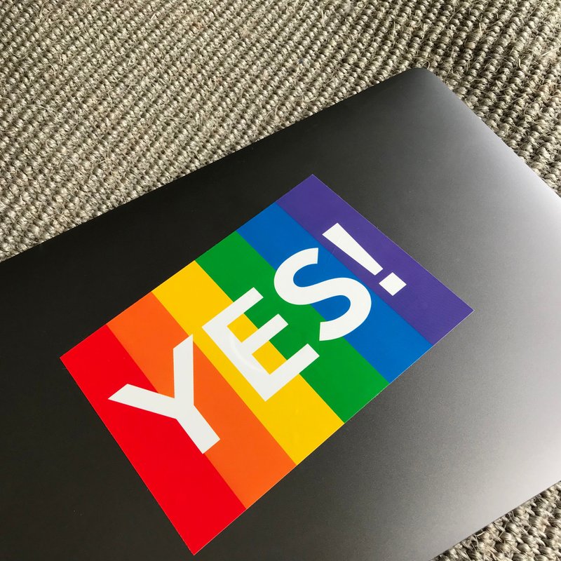 六色彩虹貼紙 - YES! - 貼紙 - 防水材質 多色