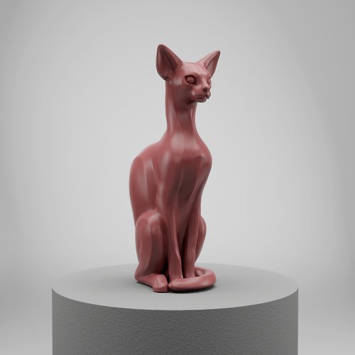 3DcncUNIQUE 3D模型STL CNC Router文件 3dprintable Cat Abyssinian