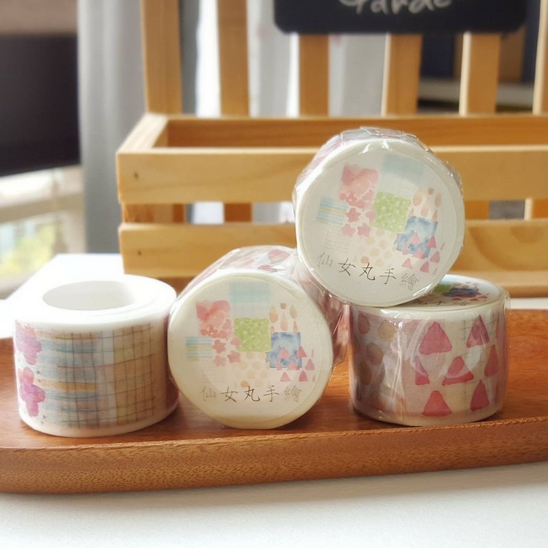 Fairy pill hand-painted block diagram paper tape (not sold out) - Washi Tape - Paper 