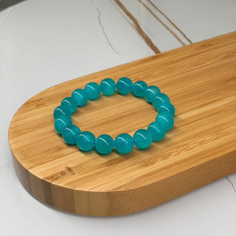 Tiffany Blue天河石 水晶 手鏈8mm+ - 手鍊/手環 - 水晶 藍色