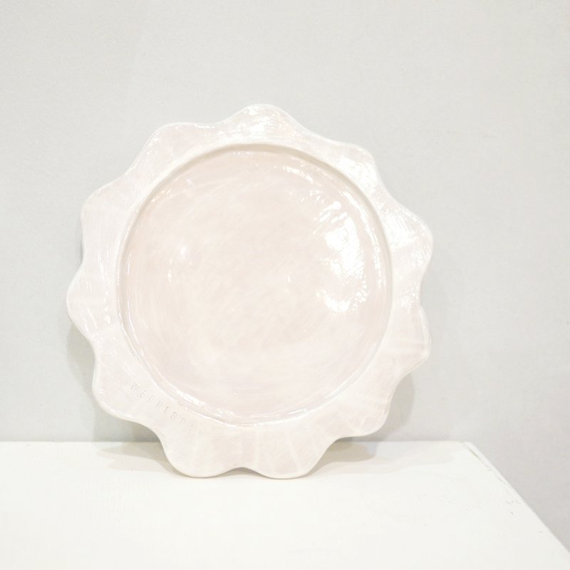 Tarn 湖畔器皿 粉引中盤 - 盤子/餐盤/盤架 - 瓷 白色
