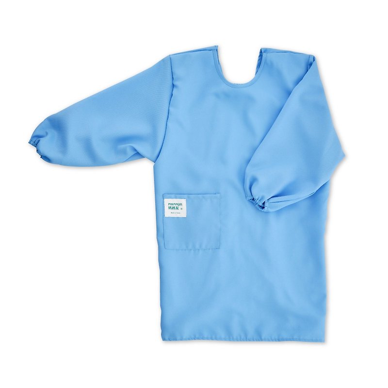 mamayo 台灣製反穿長袖畫畫衣 藍 - 零件/散裝材料/工具 - 環保材質 黃色