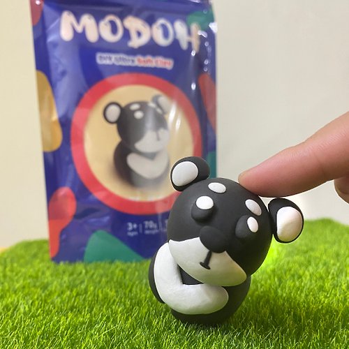 MODOH Clay 墨朵黏土 DIY 手作包 Mini小動物 【台灣黑熊】墨朵單品 超輕黏土組