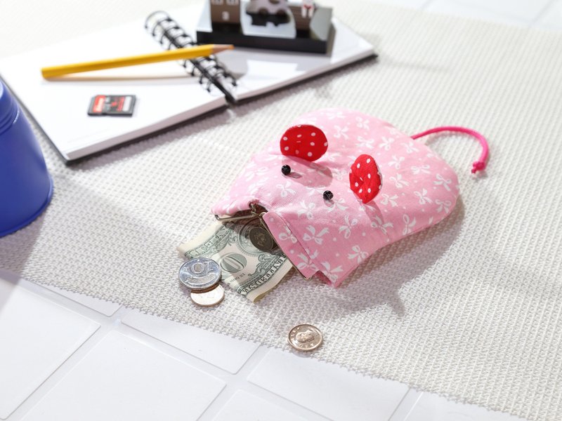 Money Mouse Shaped Coin Purse Red Envelope Bag - Coin Purses - Cotton & Hemp 