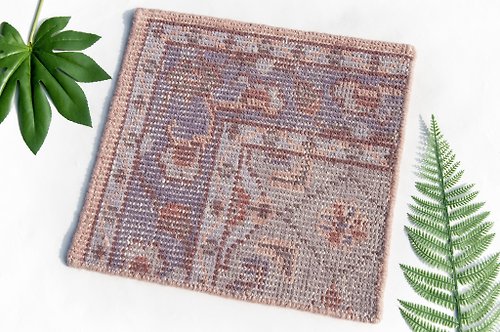 omhandmade 純羊毛地毯 墨西哥毯 針織手工織布地毯 野餐墊 民族風-波斯地毯