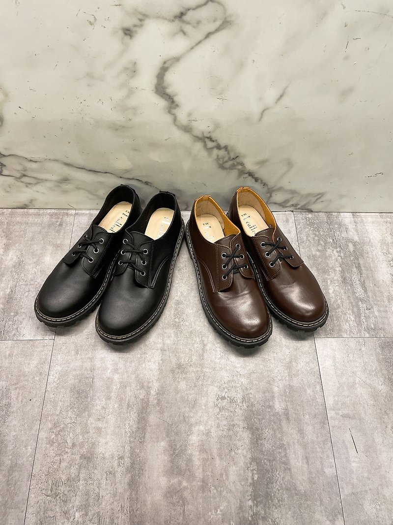 【I called Love】 Jian Shang Ying Lun | Gentleman low-top men's Martin shoes - Men's Casual Shoes - Waterproof Material Black