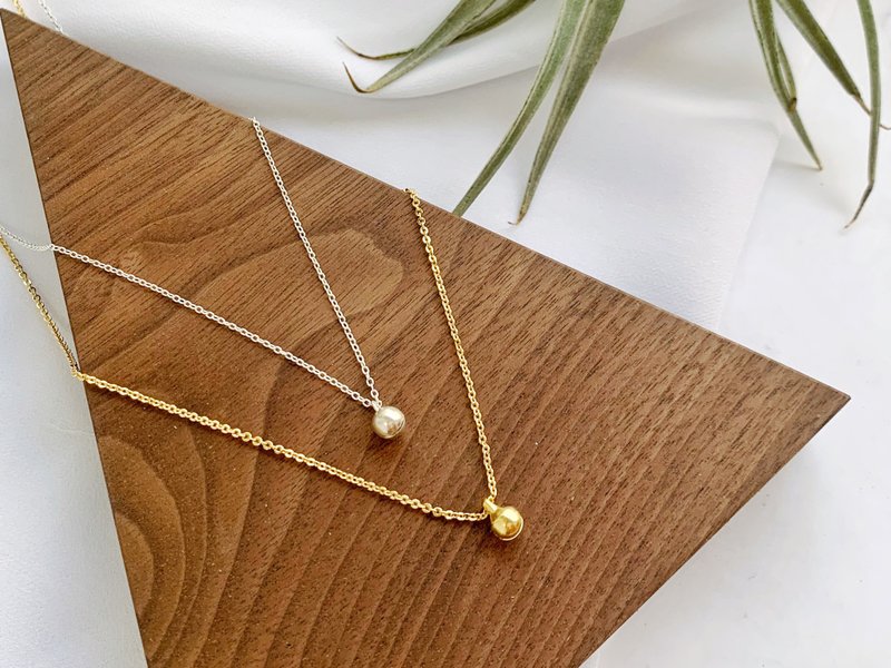 [Valentine's Day] 18K gold-infused necklace-bell necklace-special simple handmade gift box - Necklaces - Precious Metals Gold