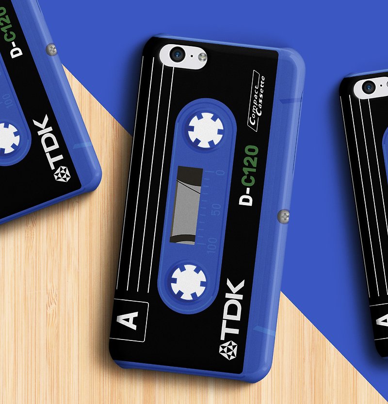 TDKカセット-青い電話ケース - スマホケース - プラスチック ブルー