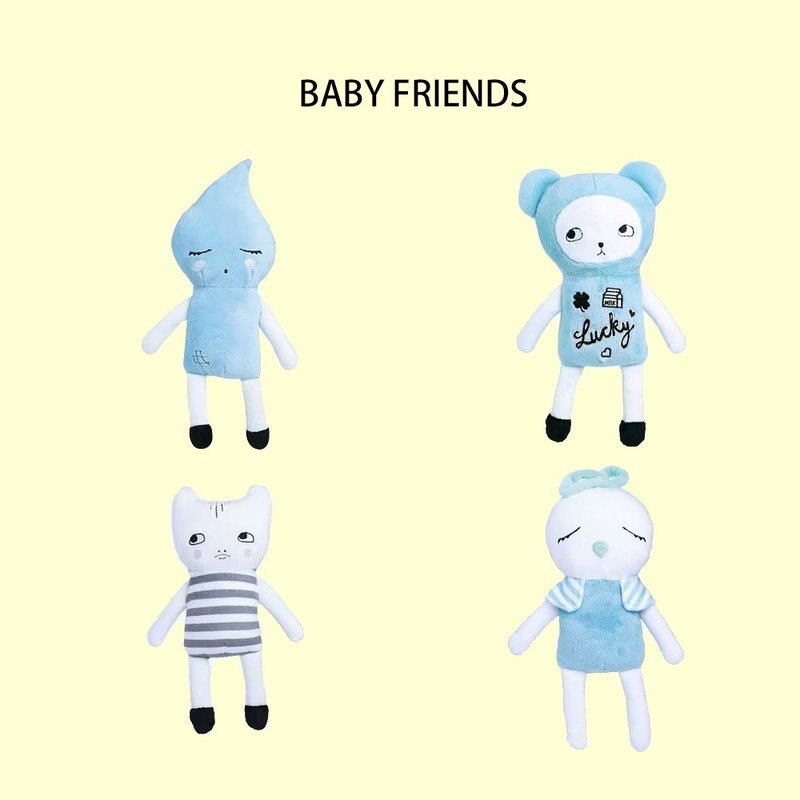 luckyboysunday天鵝絨玩偶baby friends 聖誕節年末禮物 滿額可贈 - 寶寶/兒童玩具/玩偶 - 其他材質 