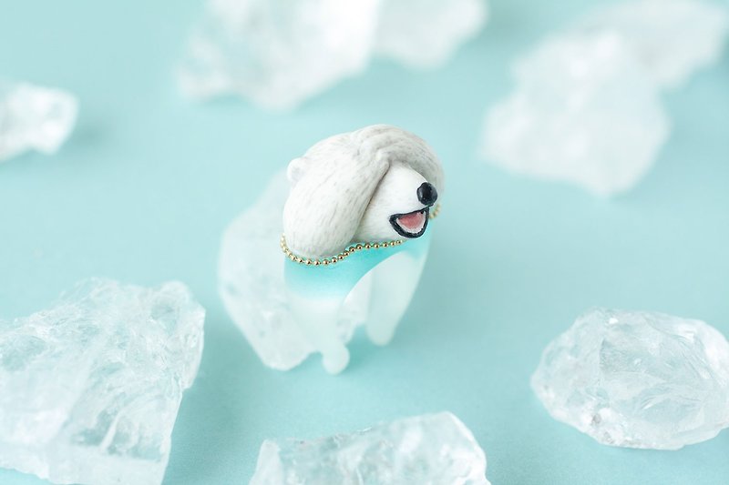 Ring for blinder polar bear - General Rings - Plastic White