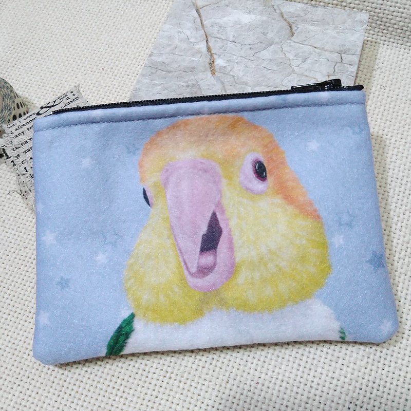 Golden-Headed Keck Parrot-Nonwoven Coin Purse - Coin Purses - Other Man-Made Fibers 