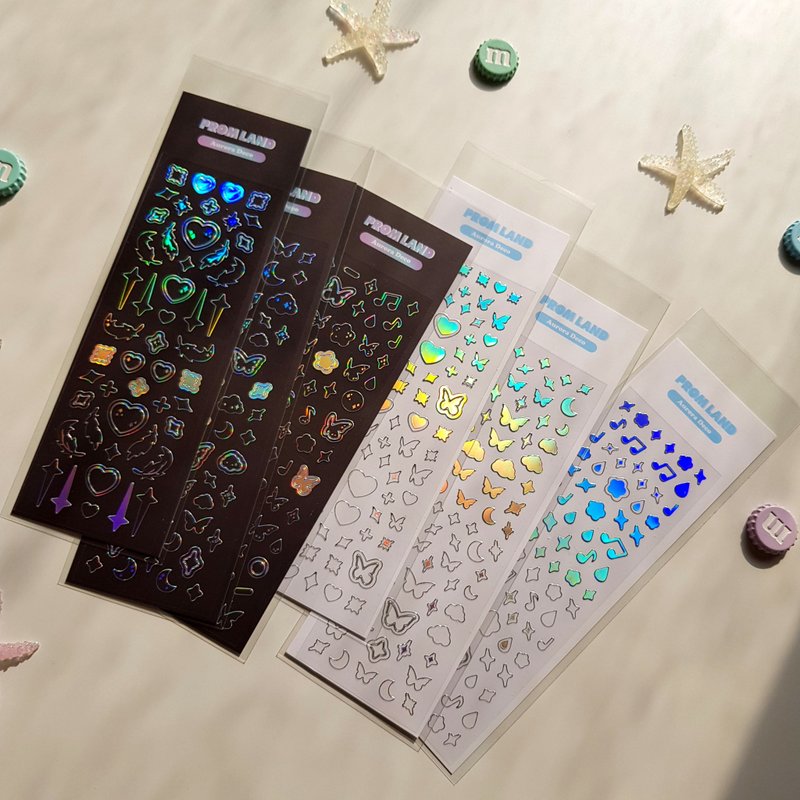 Aurora Deco korea stickers pack - 貼紙 - 其他材質 多色