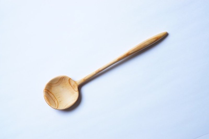 Wooden Korean Spoon 'Sukkara', Japanese cypress - ช้อนส้อม - ไม้ 