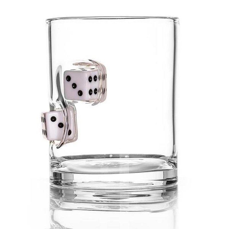 【Autumn Selection】STUCK IN GLASS Glass Whiskey Glass - DICE Type