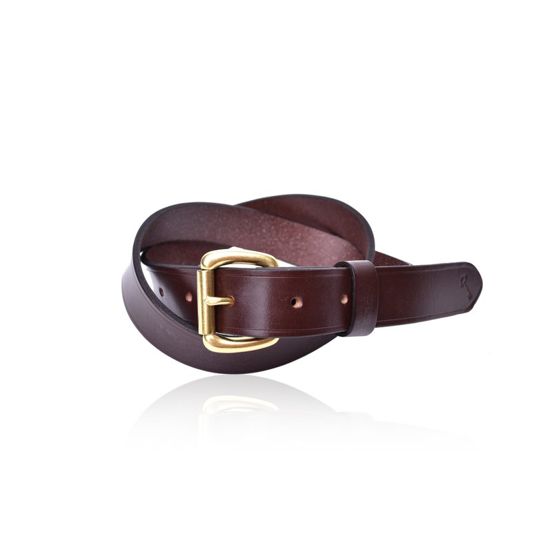 English Bridle Leather belt - High Quality Vegetable leather - กางเกง - วัสดุอีโค สีนำ้ตาล