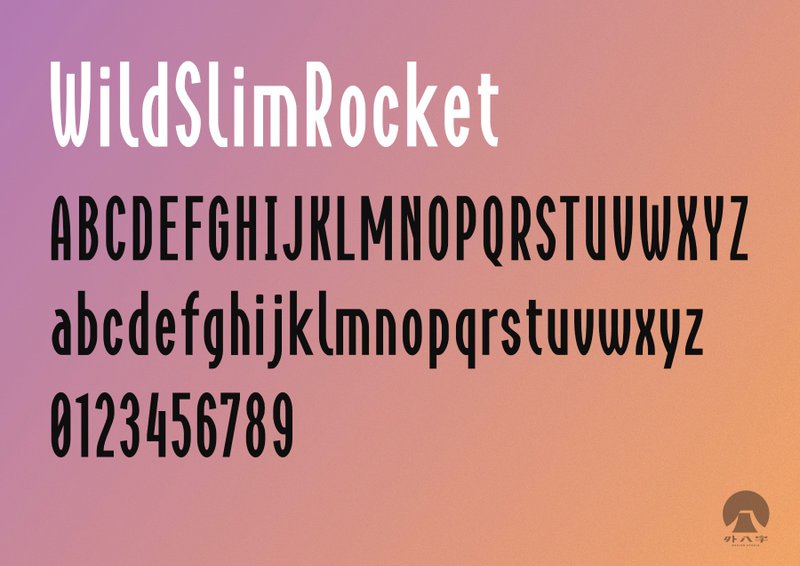 原創英文字型 WildSlim-Rocket ( Opentype 格式 ) - 字體設計 - 其他材質 