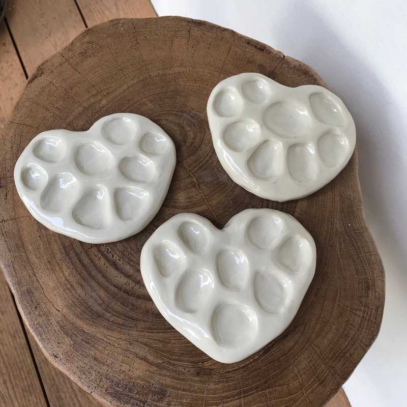 Ceramic watercolor palette - 其他 - 陶 白色