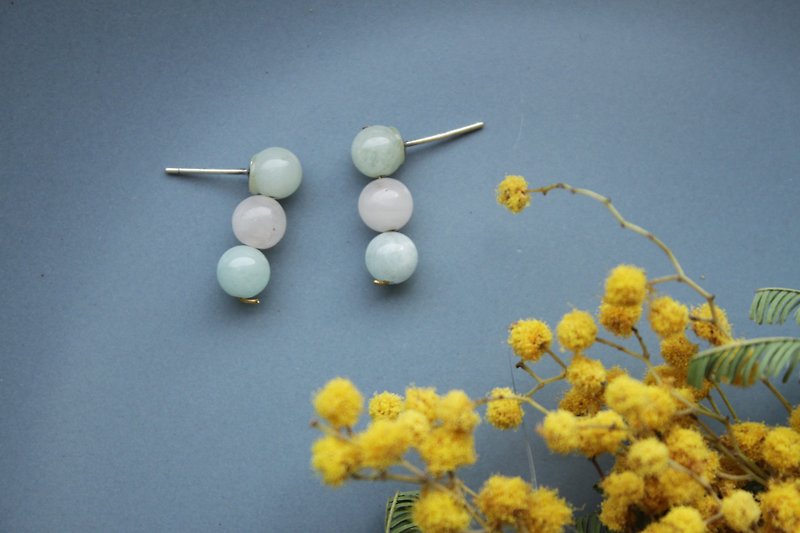 │ flower see │ earrings - Earrings & Clip-ons - Other Metals Pink