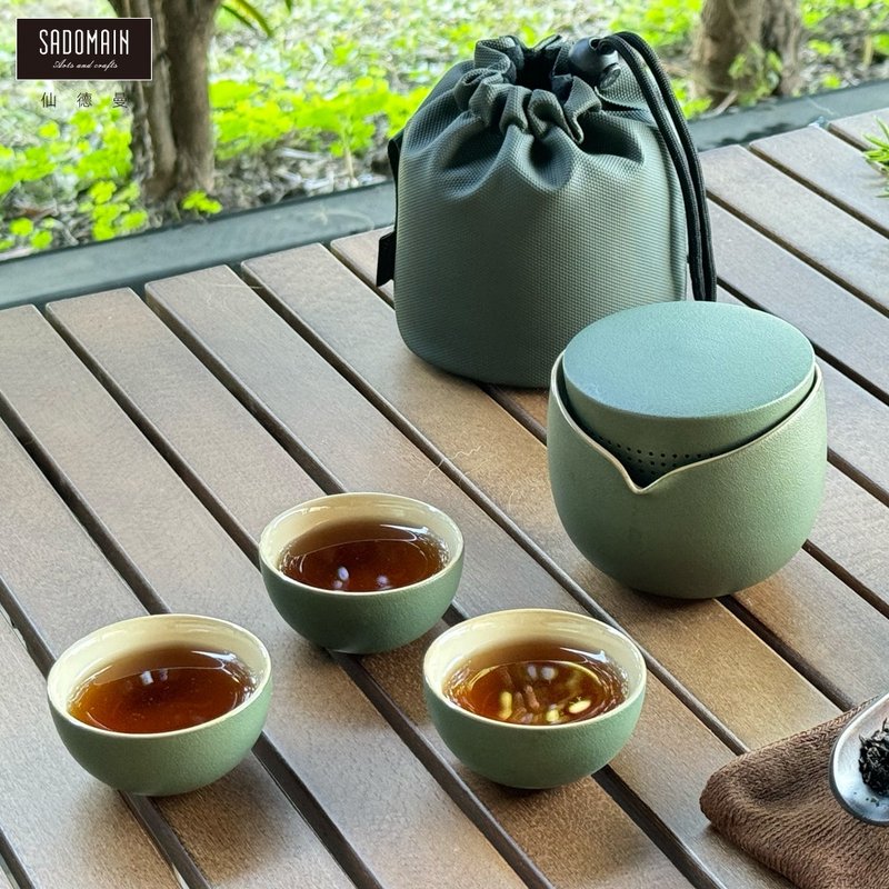 SADOMAIN - Luming one pot and three cups tumbler set - with storage cover - ถ้วย - เครื่องลายคราม หลากหลายสี