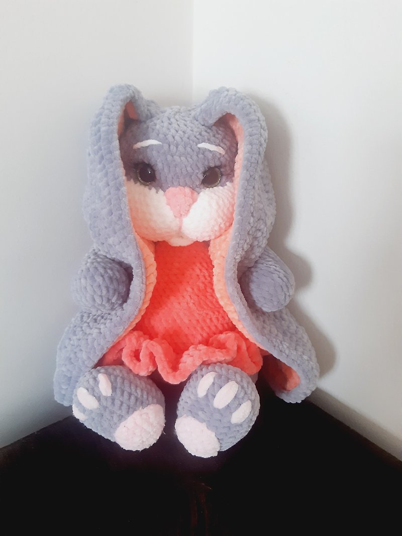 Amigurumi bunny CROCHET PATTERN, Crochet rabbit English, Bunny with long ears - 編織/羊毛氈/布藝 - 其他材質 粉紅色