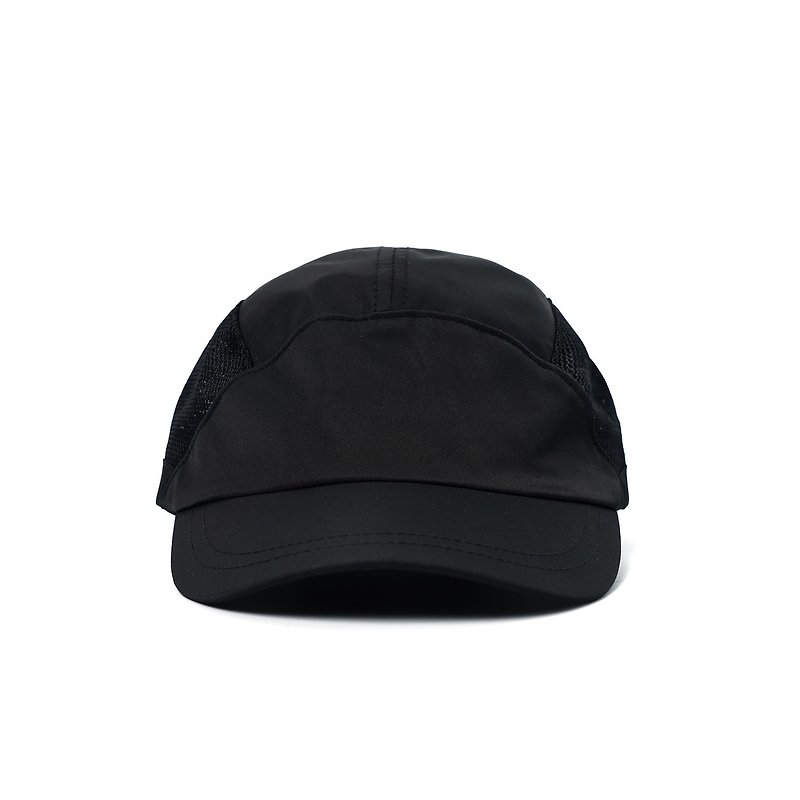 【ionism】五分割小帽黑 - 帽子 - 尼龍 黑色