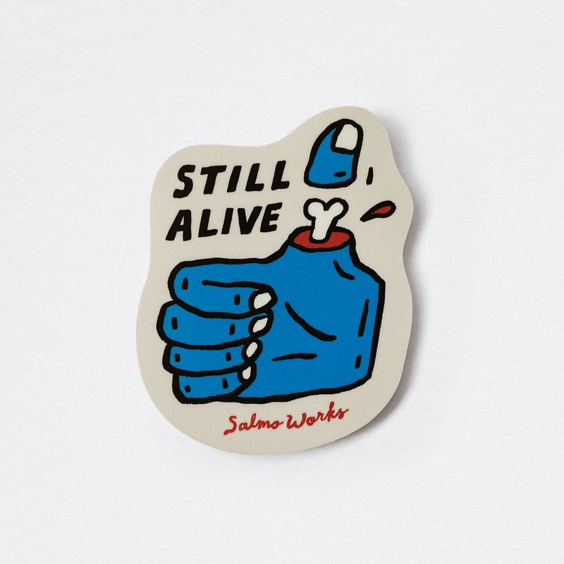 Still Alive 還活著 - 防水貼紙 - 貼紙 - 防水材質 藍色