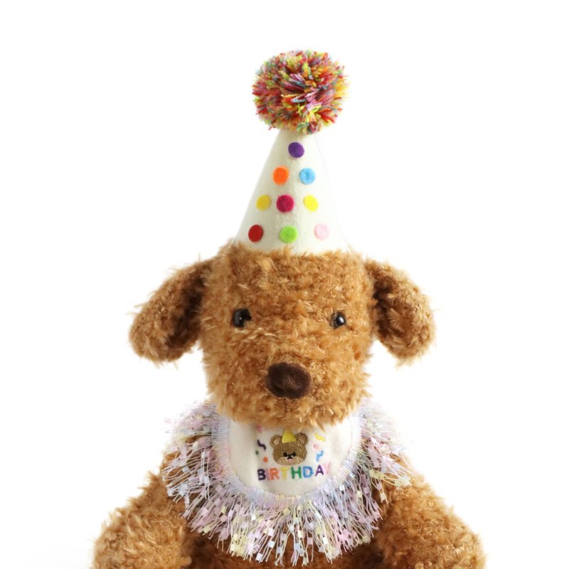 Birthday Bear Bib Set - Wearable Accessories for Birthday Parties, Celebrations, and Creating a Sense of Occasion. Essential Birthday Accessories. - Other - Cotton & Hemp 