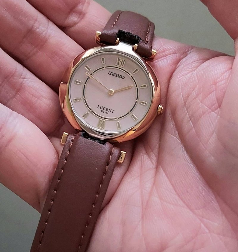 Vintage Seiko Lucent Paris France cased 古董石英錶 - 女錶 - 其他材質 
